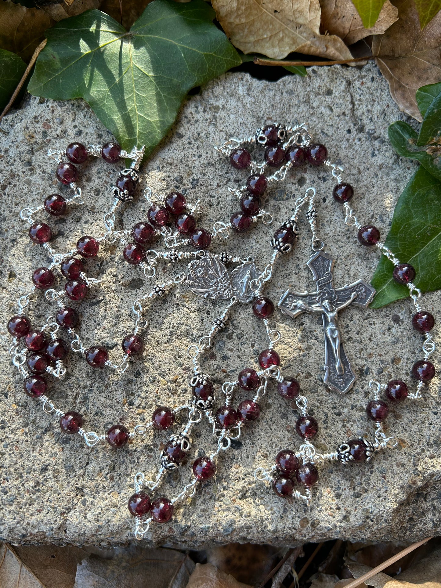 Holy Eucharist Rosary, 6mm, Sterling Silver