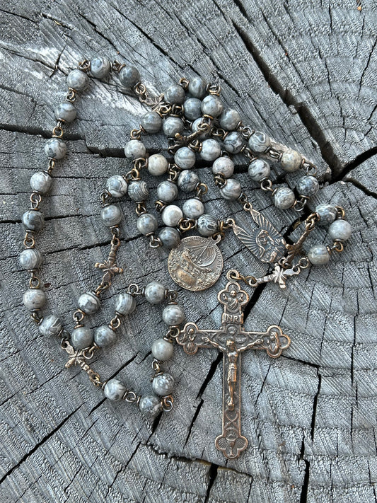 Our Lady of Medjugorje Rosary, Bronze, 6mm